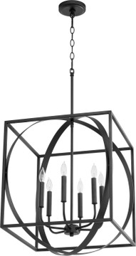 Foyer/Hall Lanterns Open Frame by Quorum ( 19 | 8150-6-69 Cube and Sphere Pendants ) 