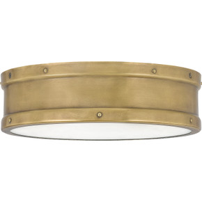 Flush Mounts Drum Shade by Quoizel ( 10 | QF5224WS Ahoy ) 