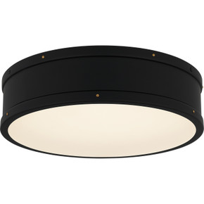 Flush Mounts Drum Shade by Quoizel ( 10 | QFL5224MBK Quoizel Flush Mount ) 