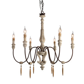 Mid. Chandeliers Candle by Terracotta Designs ( 374 | H5108-6 Marietta ) 