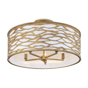 Semi-Flush Mts. Drum Shade by Varaluz ( 137 | 348S05HG Kato ) 