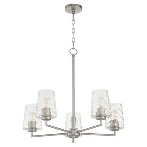 Mid. Chandeliers Glass Up by Quorum ( 19 | 6204-5-65 Goodwin ) 