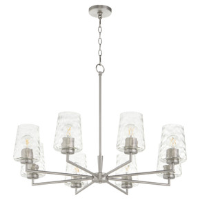 Mid. Chandeliers Glass Up by Quorum ( 19 | 6204-8-65 Goodwin ) 