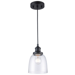 Mini Pendants Glass Down by Trans Globe Imports ( 110 | PND-1081 BK ) 