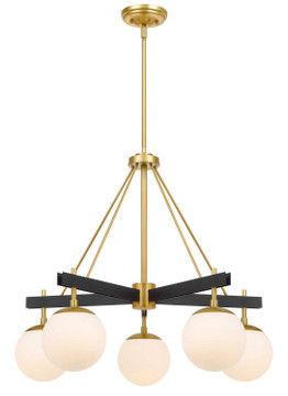 Mid. Chandeliers Glass Down by Varaluz ( 137 | 352C05BLSB Allie ) 