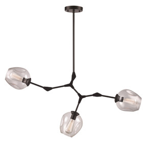 Mid. Chandeliers Glass Down by Trans Globe Imports ( 110 | PND-2091 BK ) 