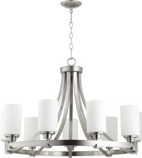 Mid. Chandeliers Glass Up by Quorum ( 19 | 6207-9-65 Lancaster ) 