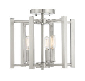 Semi-Flush Mts. Cage by Savoy House ( 51 | 6-7702-3-SN Benson ) 