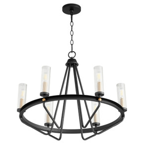 Mid. Chandeliers Glass Up by Quorum ( 19 | 629-6-6980 Empire ) 