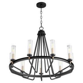 Mid. Chandeliers Glass Up by Quorum ( 19 | 629-9-6980 Empire ) 
