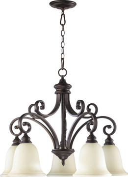 Mid. Chandeliers Glass Down by Quorum ( 19 | 6354-5-86 Bryant ) 
