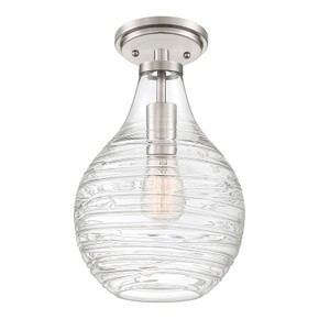 Semi-Flush Mts. Glass Down by Quoizel ( 10 | QSF4019BN Genie ) 