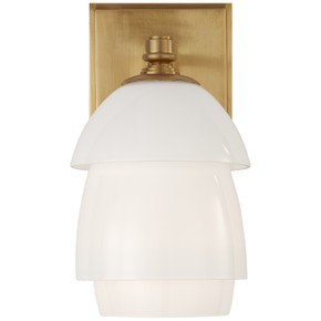 Sconces Single Glass by Visual Comfort Signature ( 268 | TOB 2111HAB-WG Whitman ) 