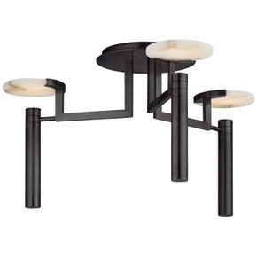 Semi-Flush Mts. Geometric/Linear by Visual Comfort Signature ( 268 | KW 4015BZ-ALB Melange ) 