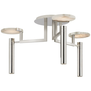 Semi-Flush Mts. Geometric/Linear by Visual Comfort Signature ( 268 | KW 4015PN-ALB Melange ) 