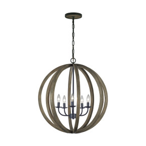 Mid. Chandeliers Sphere by Visual Comfort Studio ( 454 | F2936/5WOW/AF Allier ) 