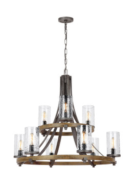 Mid. Chandeliers Glass Up by Visual Comfort Studio ( 454 | F3135/9DWK/SGM Angelo ) 
