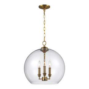 Pendants Glass Down by Visual Comfort Studio ( 454 | F3155/3BBS Lawler ) 