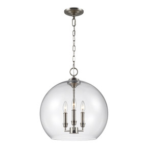 Pendants Glass Down by Visual Comfort Studio ( 454 | F3155/3SN Lawler ) 