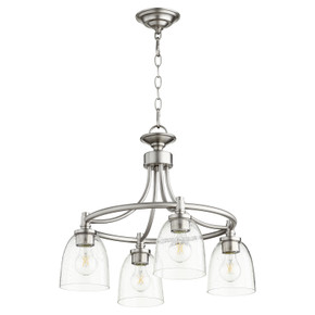 Mid. Chandeliers Glass Down by Quorum ( 19 | 6422-4-265 Rossington ) 