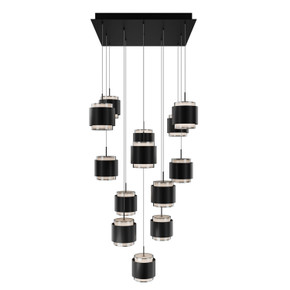 Mid. Chandeliers Multi-Port/Cascade by W.A.C. Lighting ( 34 | PD-68913S-BK Banded ) 
