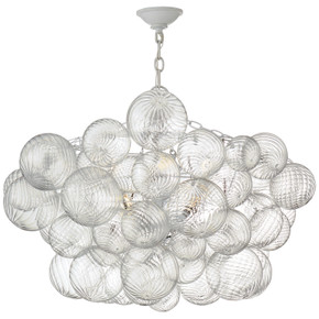 Mid. Chandeliers Glass Down by Visual Comfort Signature ( 268 | JN 5112PW/CG Talia ) 