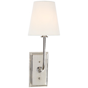 Sconces Single Candle by Visual Comfort Signature ( 268 | TOB 2190PN-L Hulton ) 