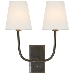 Sconces Double Candle by Visual Comfort Signature ( 268 | TOB 2191BZ-L Hulton ) 