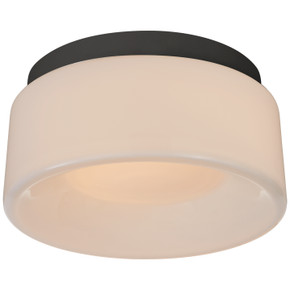 Flush Mounts Glass Down by Visual Comfort Signature ( 268 | BBL 4092BLK-WG Halo ) 