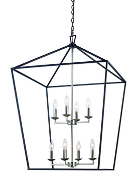 Foyer/Hall Lanterns Open Frame by Trans Globe Imports ( 110 | 10268 BK/BN ) 