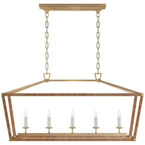 Linear/Island 4 Light + by Visual Comfort Signature ( 268 | CHC 5765AB/NRT Darlana Wrapped ) 
