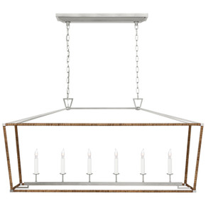 Linear/Island Open Frame by Visual Comfort Signature ( 268 | CHC 5766PN/NRT Darlana Wrapped ) 