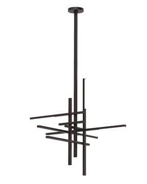 Mid. Chandeliers Geometric/Linear by Visual Comfort Modern ( 182 | SLCH56127CCBZ Cityscape ) 