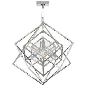 Foyer/Hall Lanterns Open Frame by Visual Comfort Signature ( 268 | KW 5020PN-CG Cubist ) 