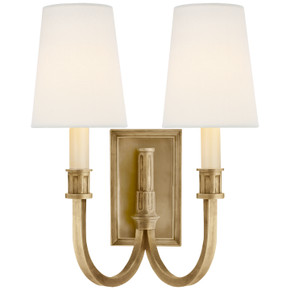 Sconces Double Candle by Visual Comfort Signature ( 268 | TOB 2328HAB-L Modern Library ) 