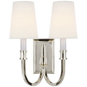 Sconces Double Candle by Visual Comfort Signature ( 268 | TOB 2328PN-L Modern Library ) 