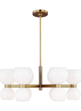 Mid. Chandeliers Glass Up by Visual Comfort Studio ( 454 | KSC10212BBSMG Londyn ) 