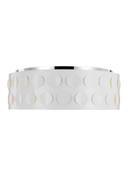Flush Mounts Drum Shade by Visual Comfort Studio ( 454 | KSF1024PN Dottie ) 