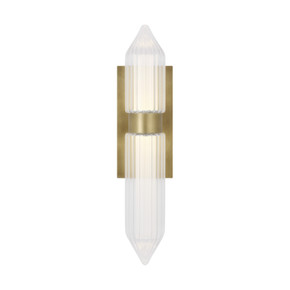 Sconces Single Glass by Visual Comfort Modern ( 182 | 700WSLGSN18BR-LED927-277 Langston ) 