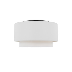 Flush Mounts Drum Shade by Visual Comfort Studio ( 454 | KSF1043MBK Sawyer ) 