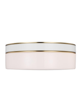 Flush Mounts Drum Shade by Visual Comfort Studio ( 454 | KSF1072BBSGW Monroe ) 