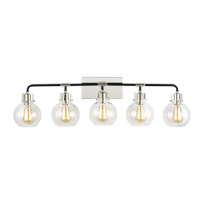 Bathroom Fixtures Five+Lights by Visual Comfort Studio ( 454 | VS24405PN/TXB Clara ) 