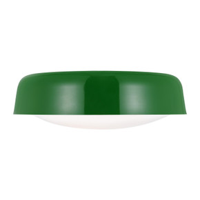 Flush Mounts Metal Shade by Visual Comfort Studio ( 454 | KSF1102GRN Draper ) 