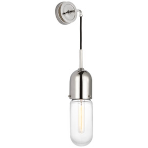 Sconces Single Glass by Visual Comfort Signature ( 268 | TOB 2645PN-CG Junio ) 