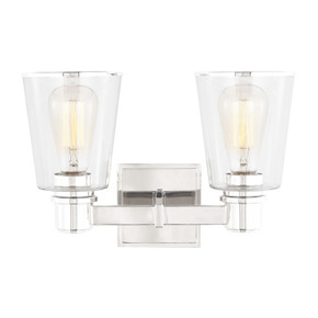 Bathroom Fixtures Two Lights by Visual Comfort Studio ( 454 | CV1032PN Alessa ) 