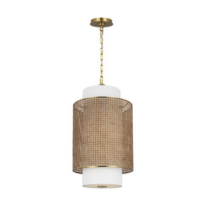 Mini Chandeliers Drum Shade by Visual Comfort Studio ( 454 | KSP1171BBSBRTN Sawyer ) 
