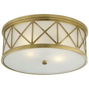 Flush Mounts Drum Shade by Visual Comfort Signature ( 268 | SK 4011HAB-FG Montpelier ) 