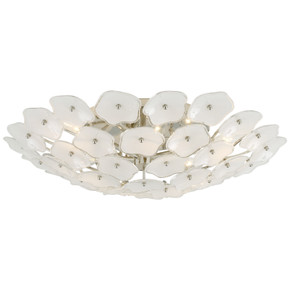 Semi-Flush Mts. Bowl Style by Visual Comfort Signature ( 268 | KS 4066PN-CRE Leighton ) 