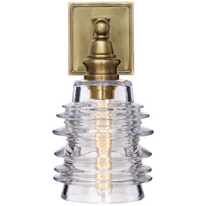 Sconces Single Glass by Visual Comfort Signature ( 268 | CHD 2472AB-CG Covington ) 