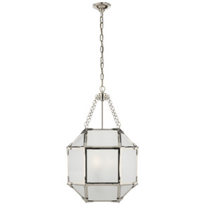 Foyer/Hall Lanterns Glass w/Frame by Visual Comfort Signature ( 268 | SK 5008PN-FG Morris ) 